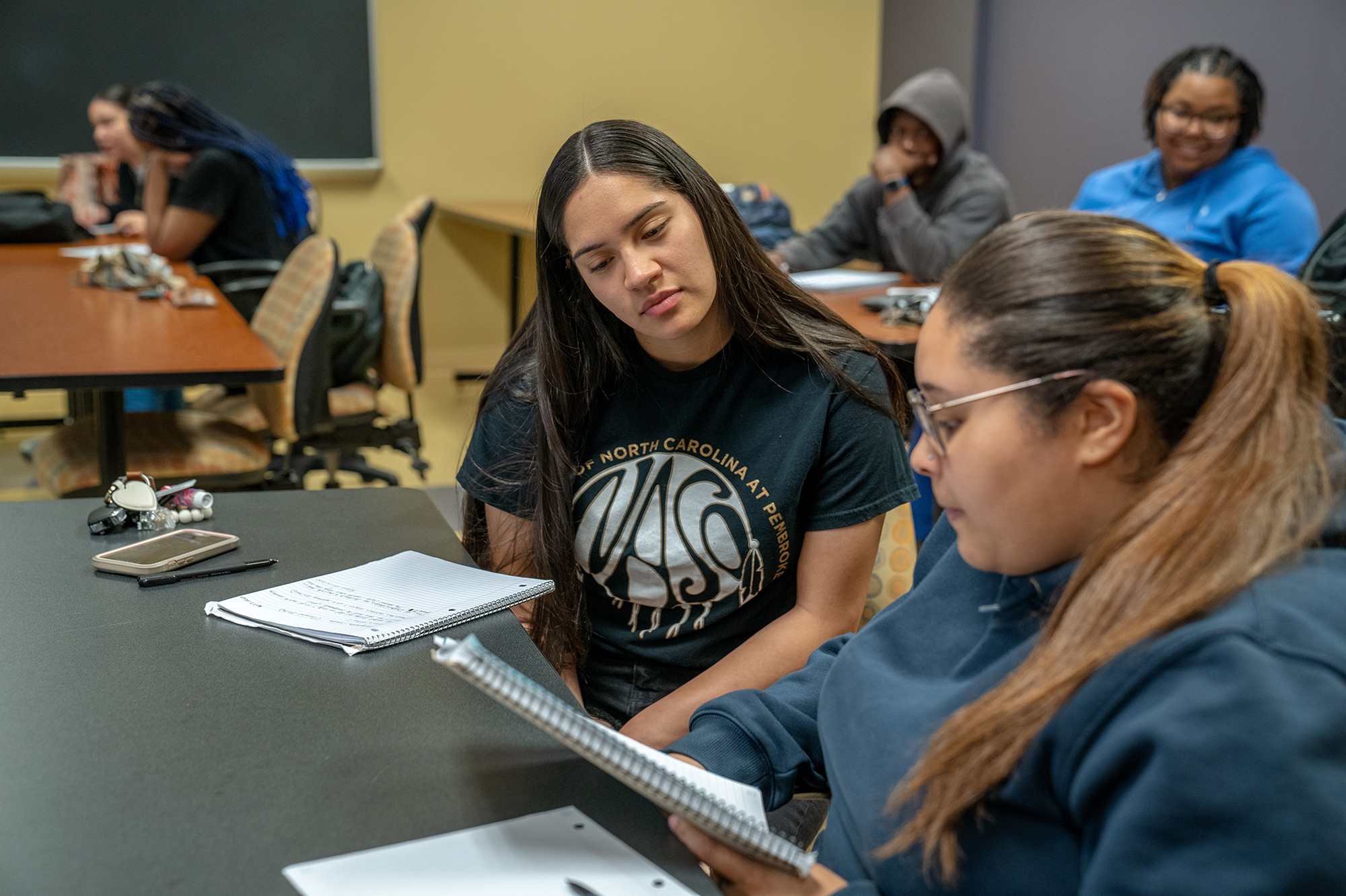 female students in UNCP psychology classroom