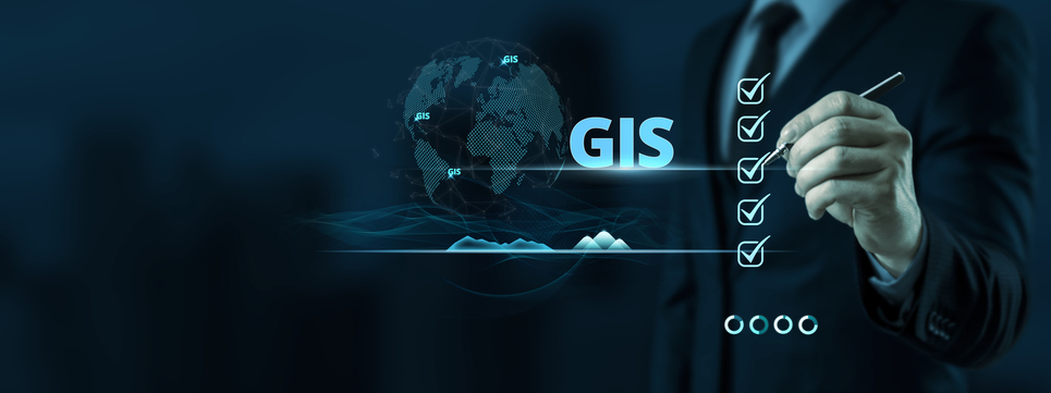 GIS with a finger pointing to it