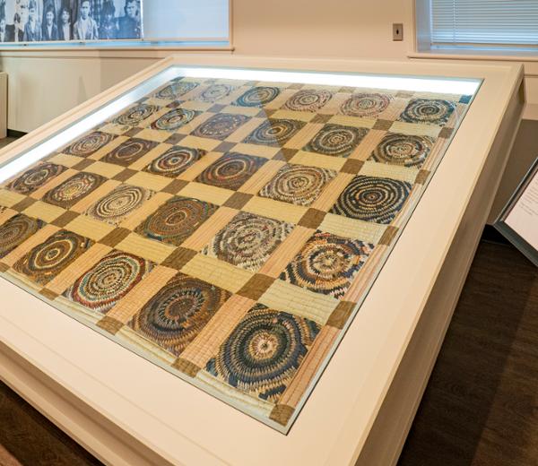 A lumbee quilt on display