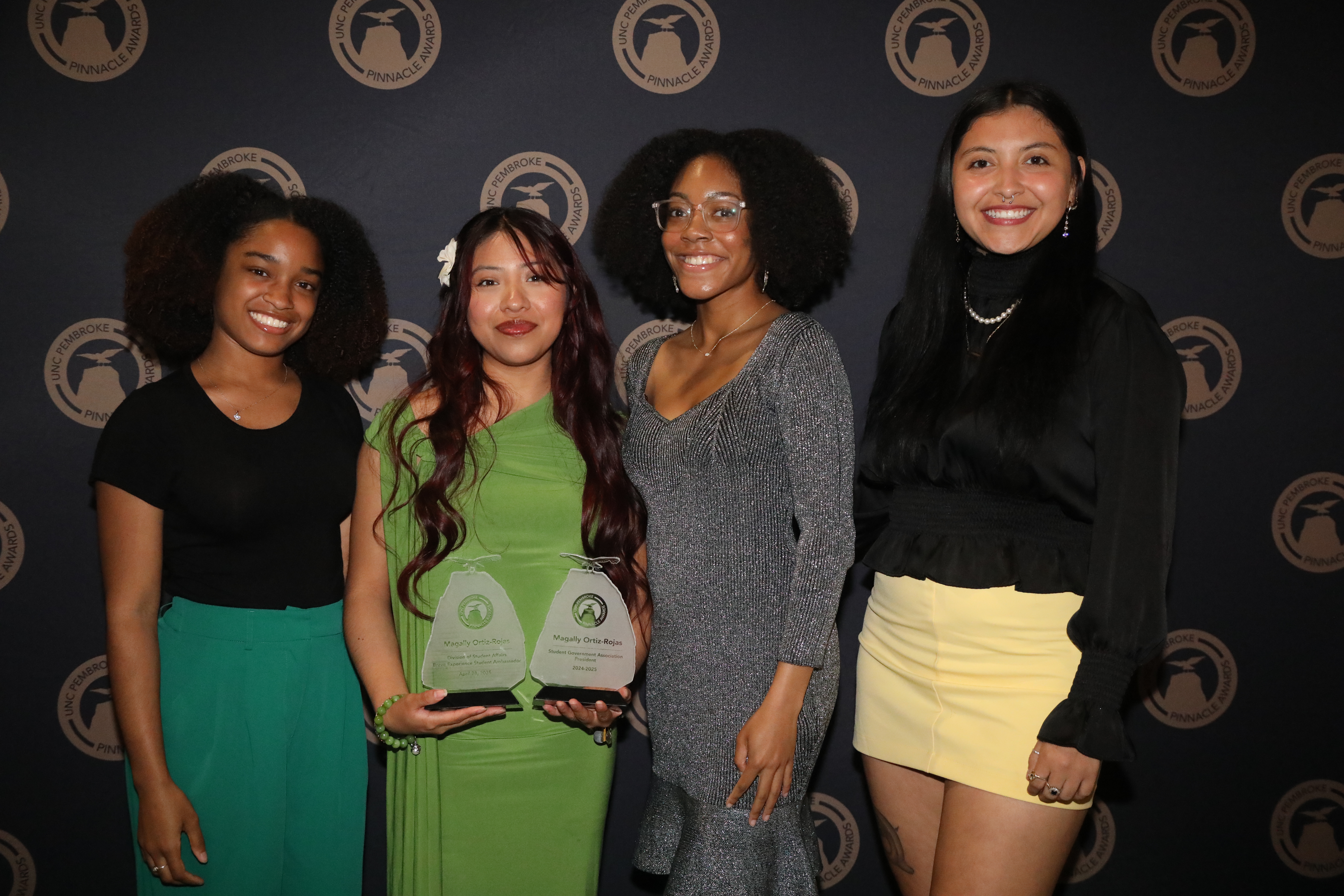 Students celebrating at the Pinnacle Awards