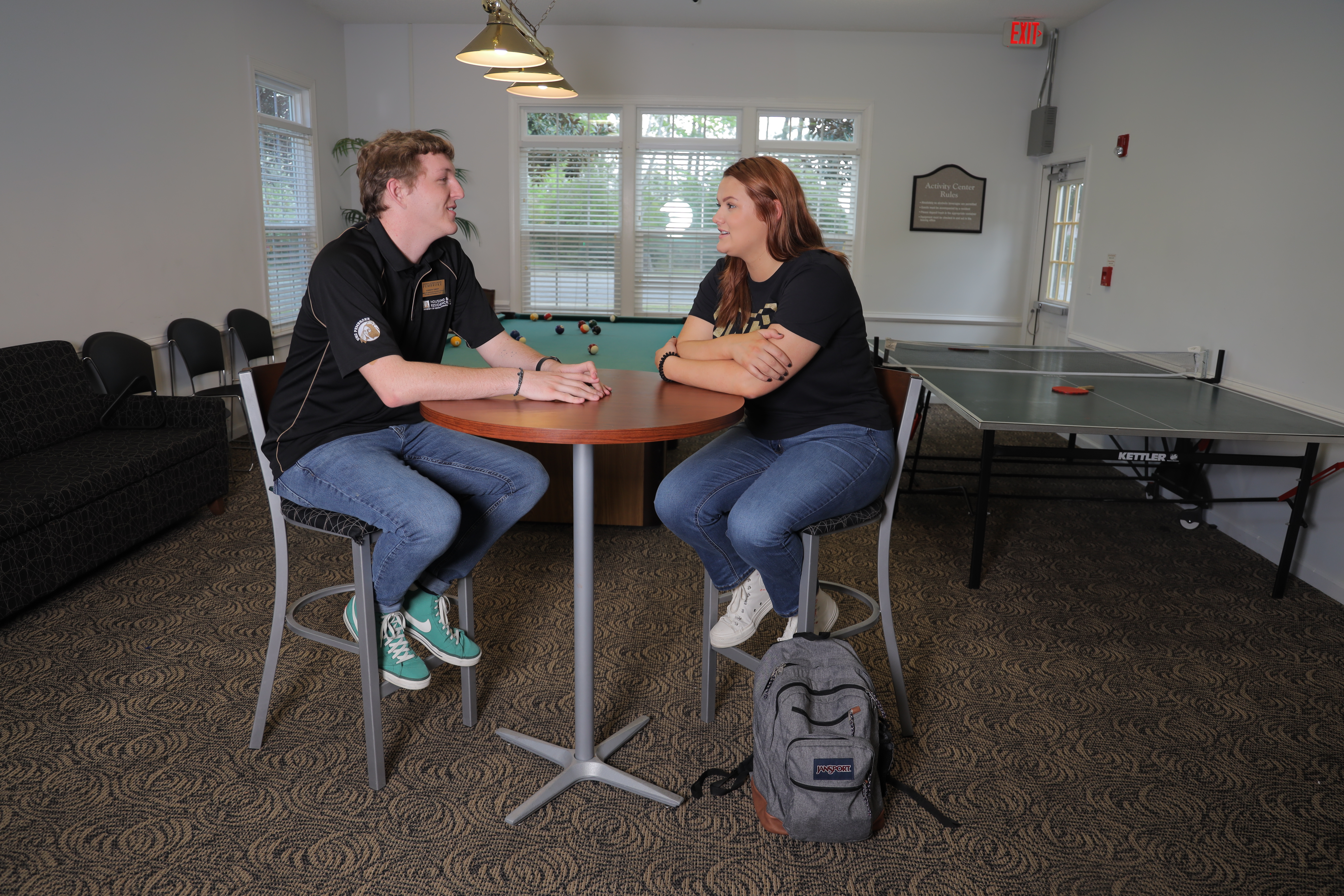 UNCP RHA members hanging out