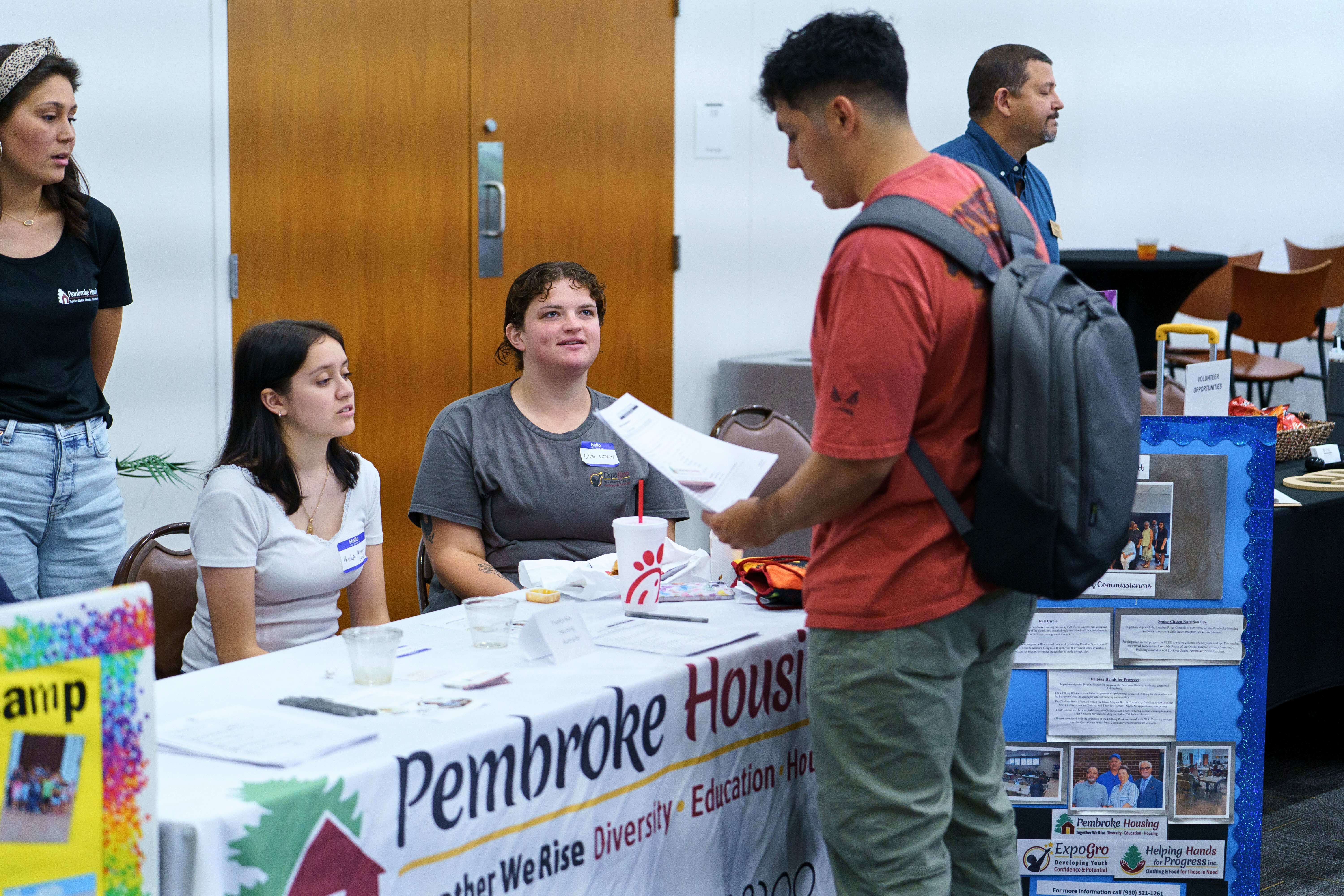 UNCP students networking with our community partners