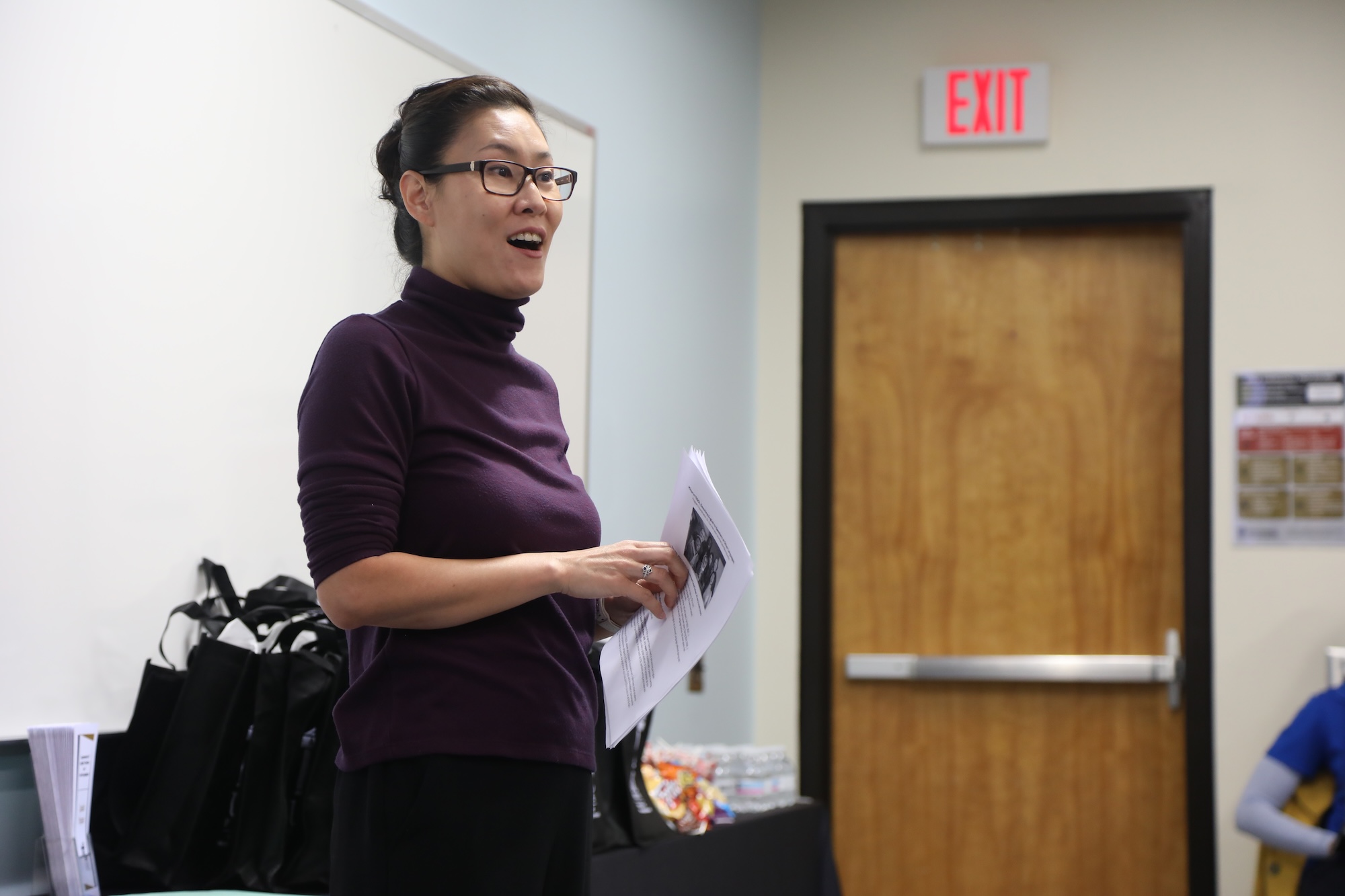 teacher leading a class