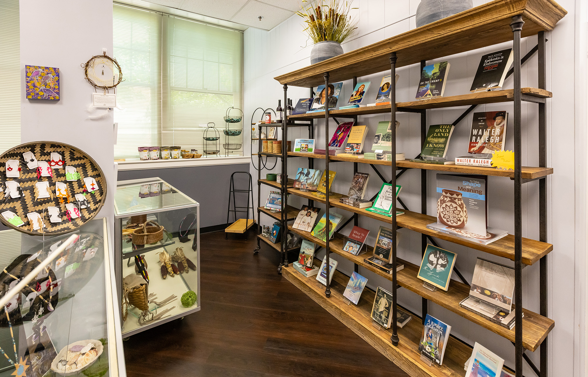 Books on display in the museum store