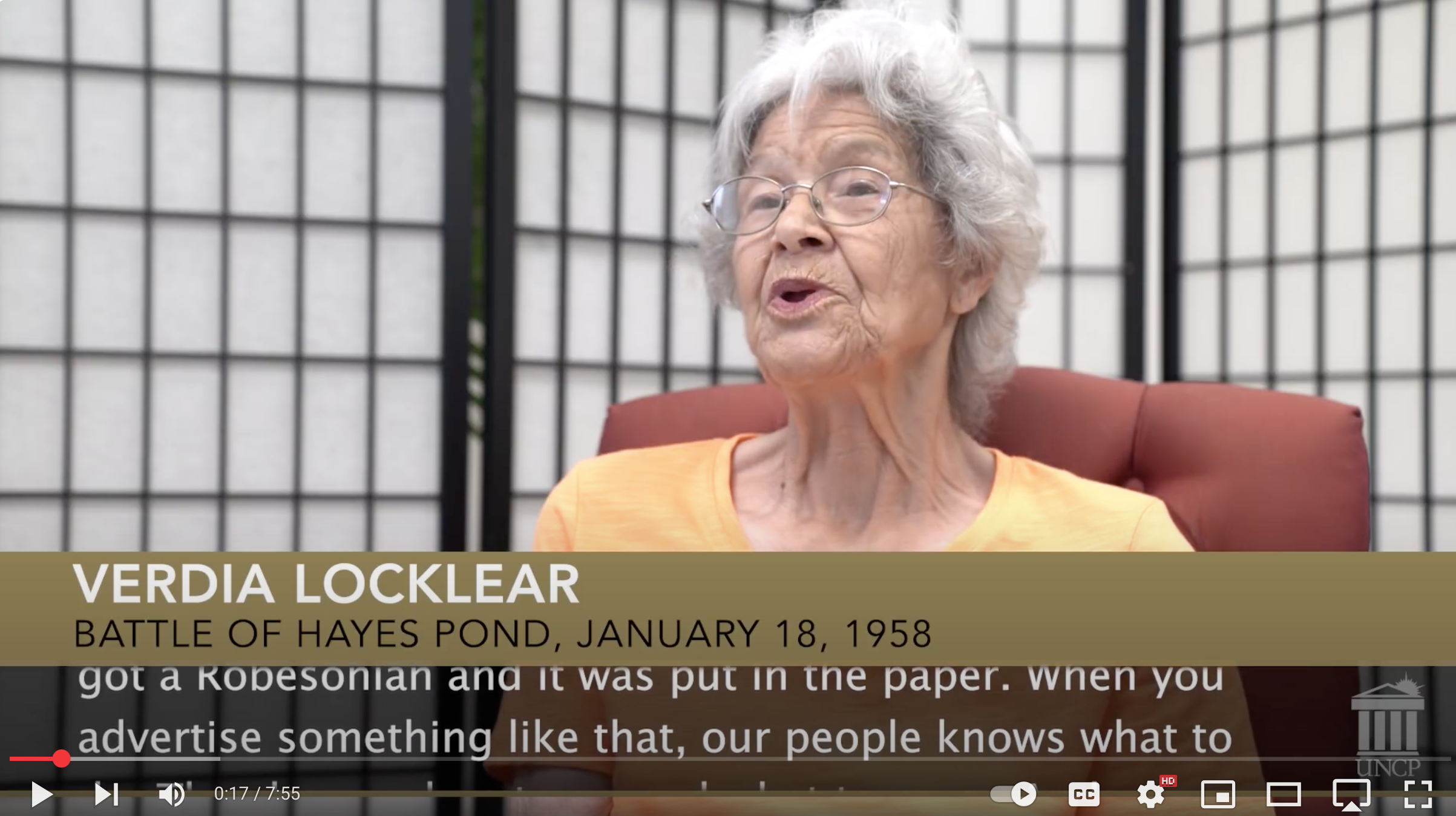 Verdia Locklear speaks during an interview