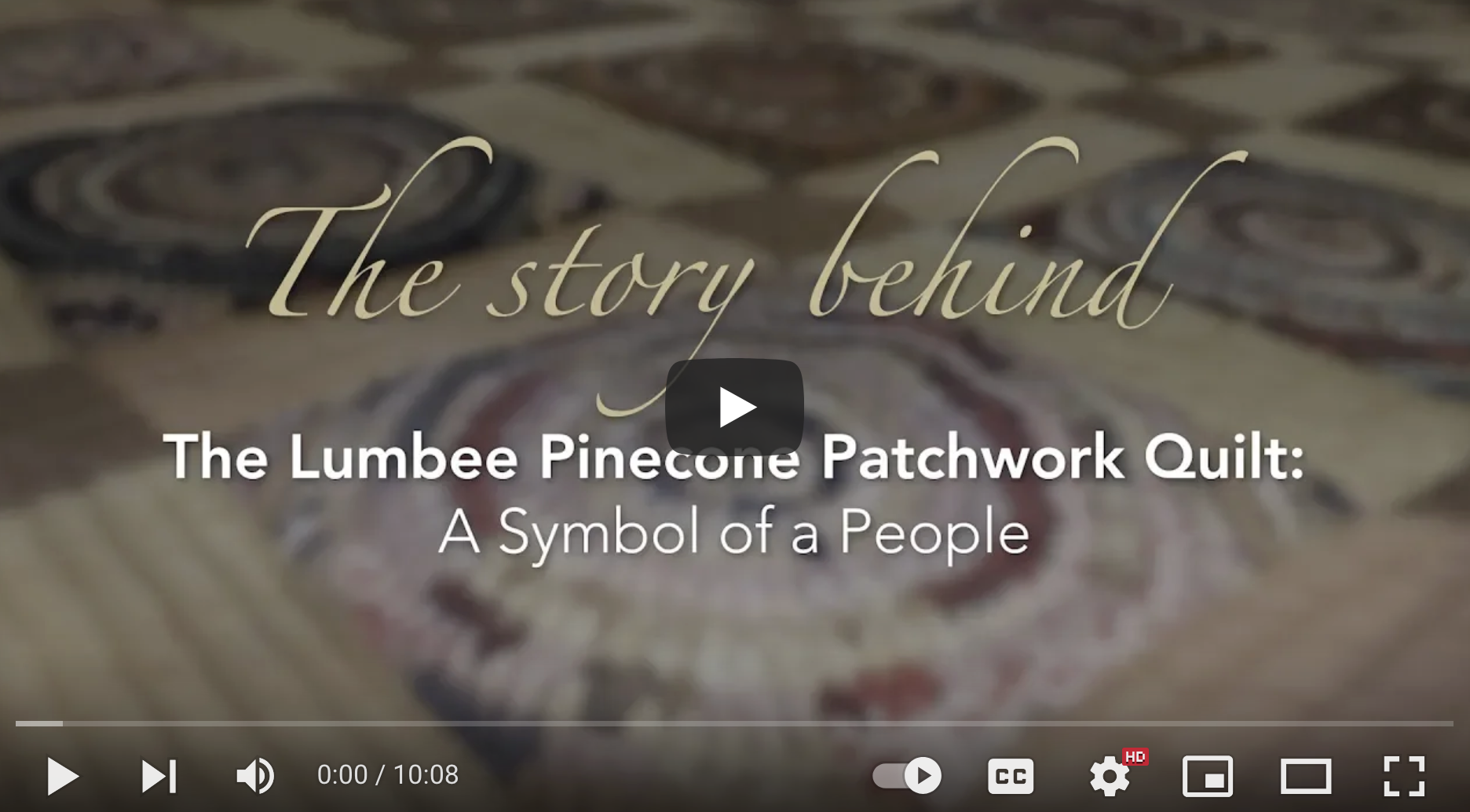 A video about the history of the lumbee pinecone patchwork quilt