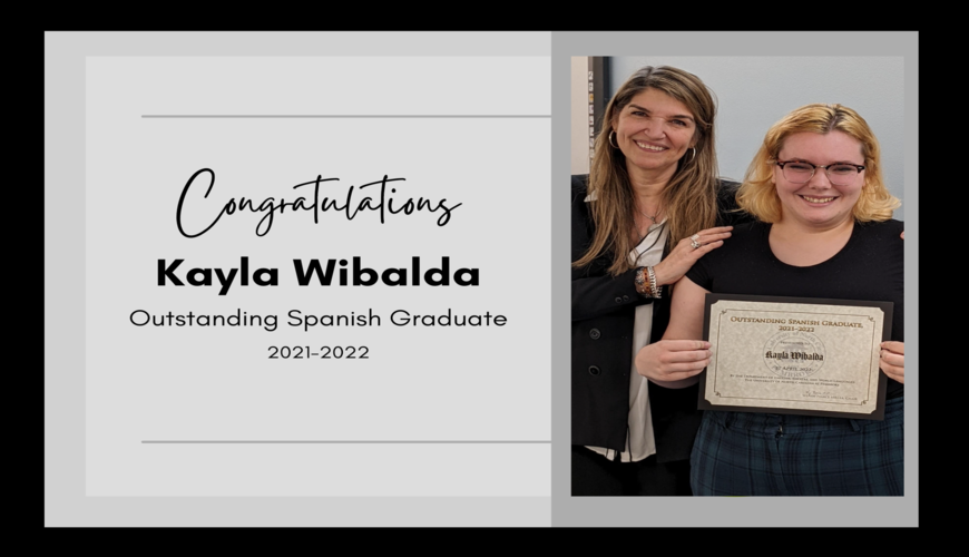 Kayla Wibalda Outstanding Spanish Graduate