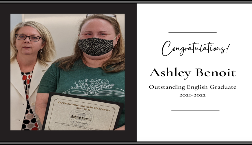 Ashley Benoit Outstanding English Graduate 2021-2022