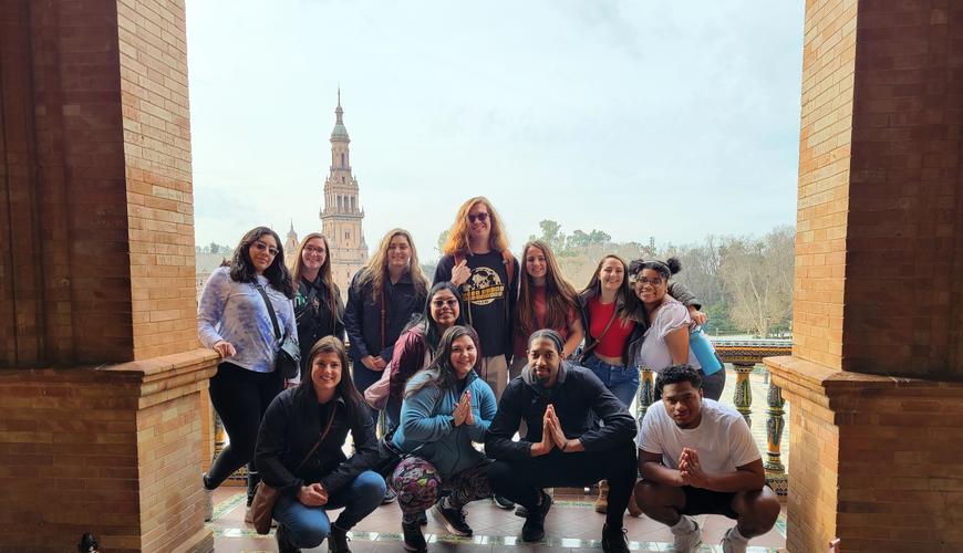 Dr. Natalie Love and World Languages students visit Sevilla.