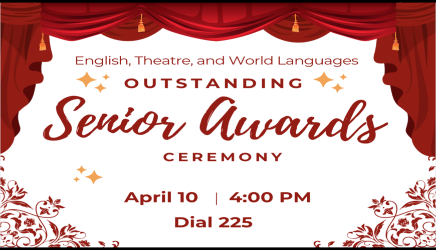 Senior Awards Dial 225 April 10 4:00 PM 