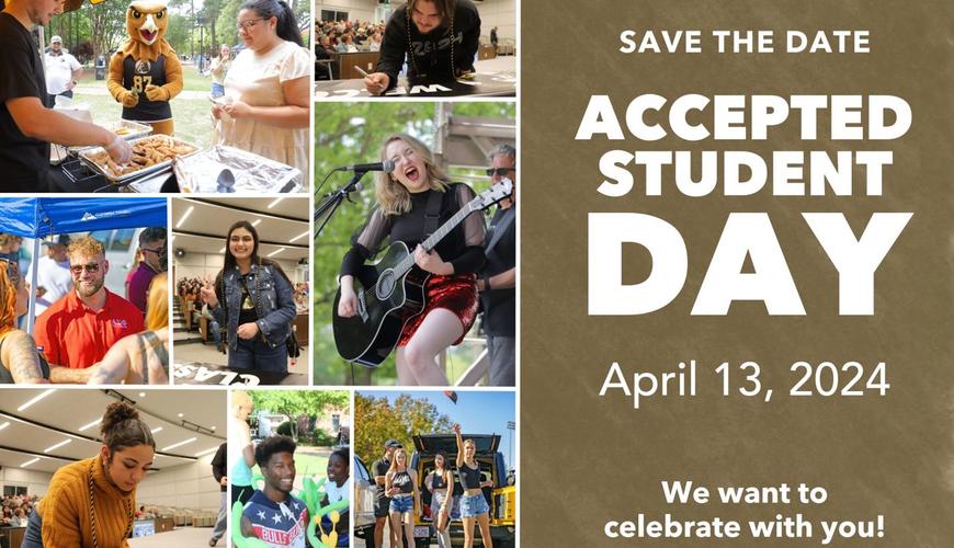 Save the date for accepted student day on April 13, 2024. 