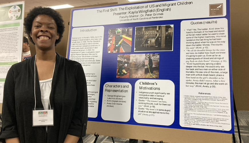 Kayla Wingfield presented her research at PURC.