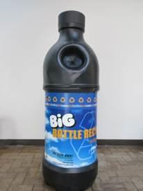 bottle shaped recycling bin 