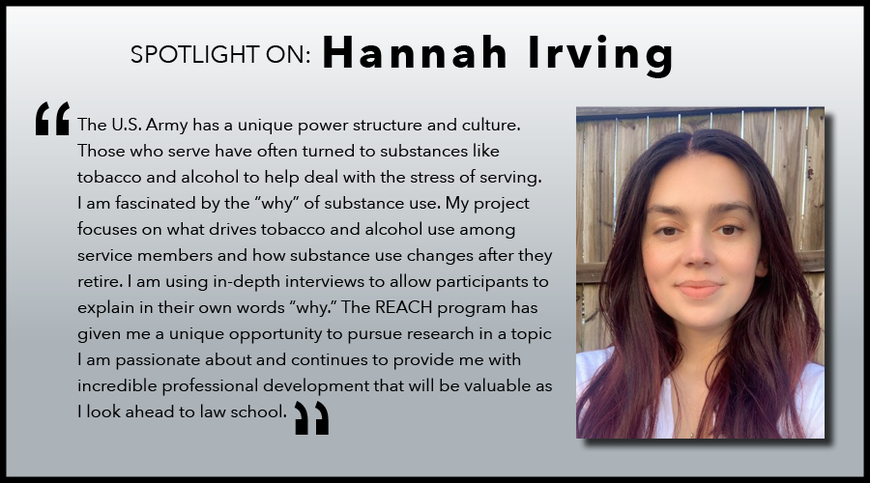 REACH Spotlight Hannah Irving - Mellon Fellow