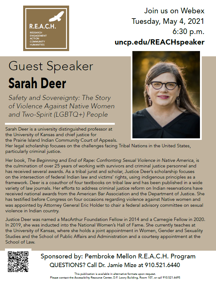 Guest Speaker Sarah Deer