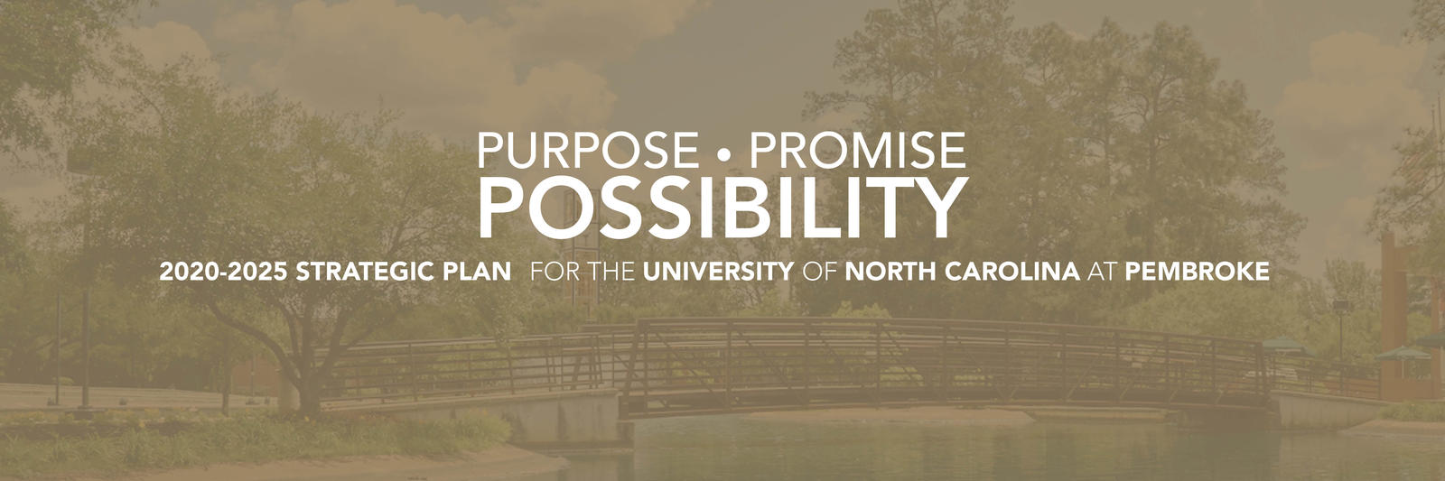 Purpose Promise Possibility, the Strategic Plan for UNC Pembroke