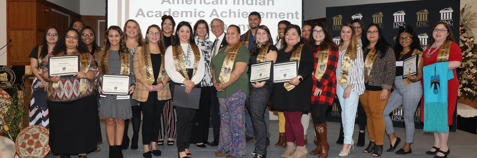 Students at the American Indian Academic Achievement Ceremony