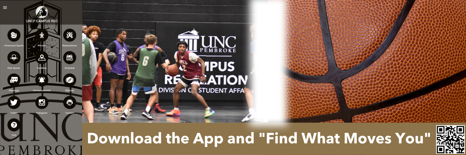 Students Playing Basketball with Campus Recreation App