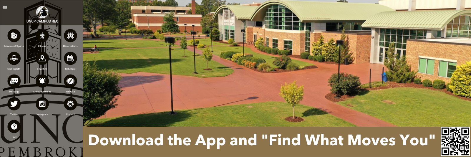 Jones Center with Campus Rec App