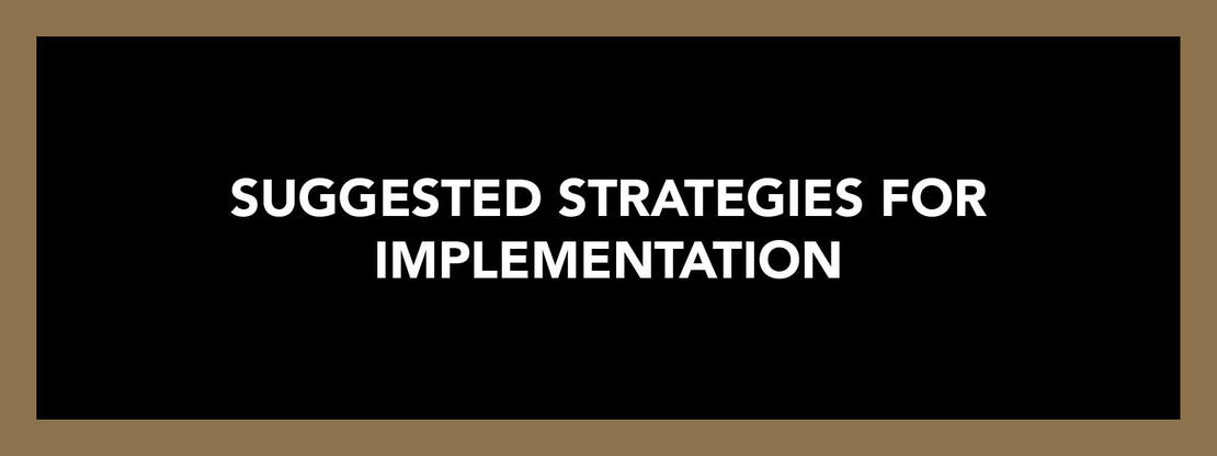 Suggested Strategies for Implementation