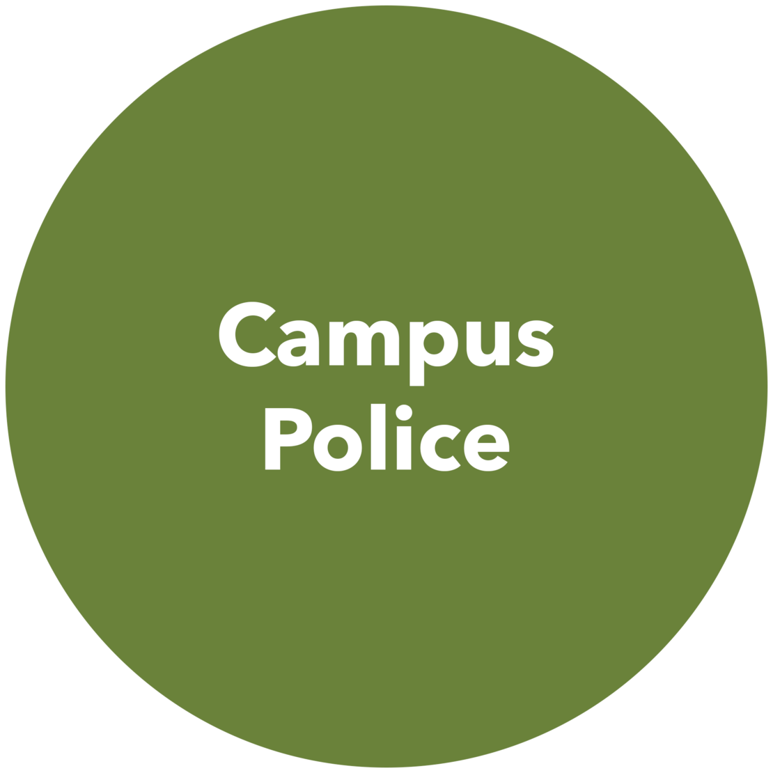 Graphic that reads "Campus Police"