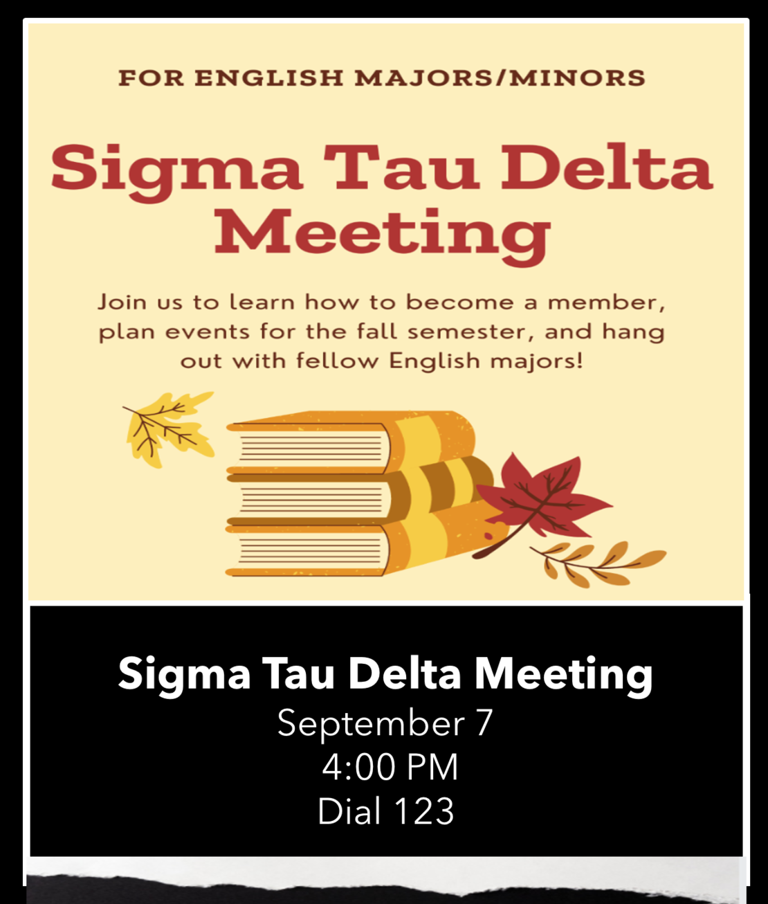 Sigma Tau Delta Meeting