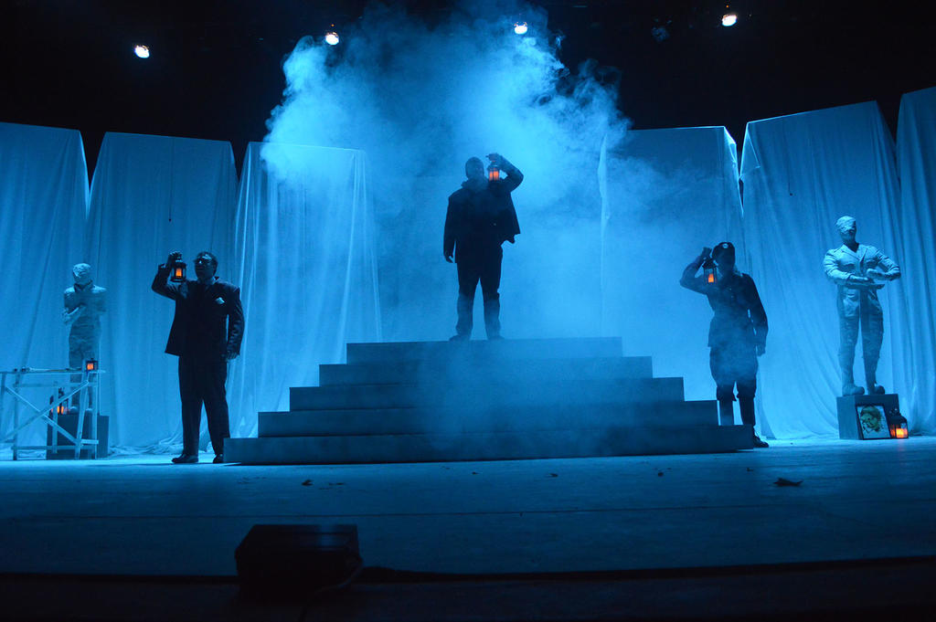 UNCP theatre students mount an elaborate production of Shakespeare's Hamlet.