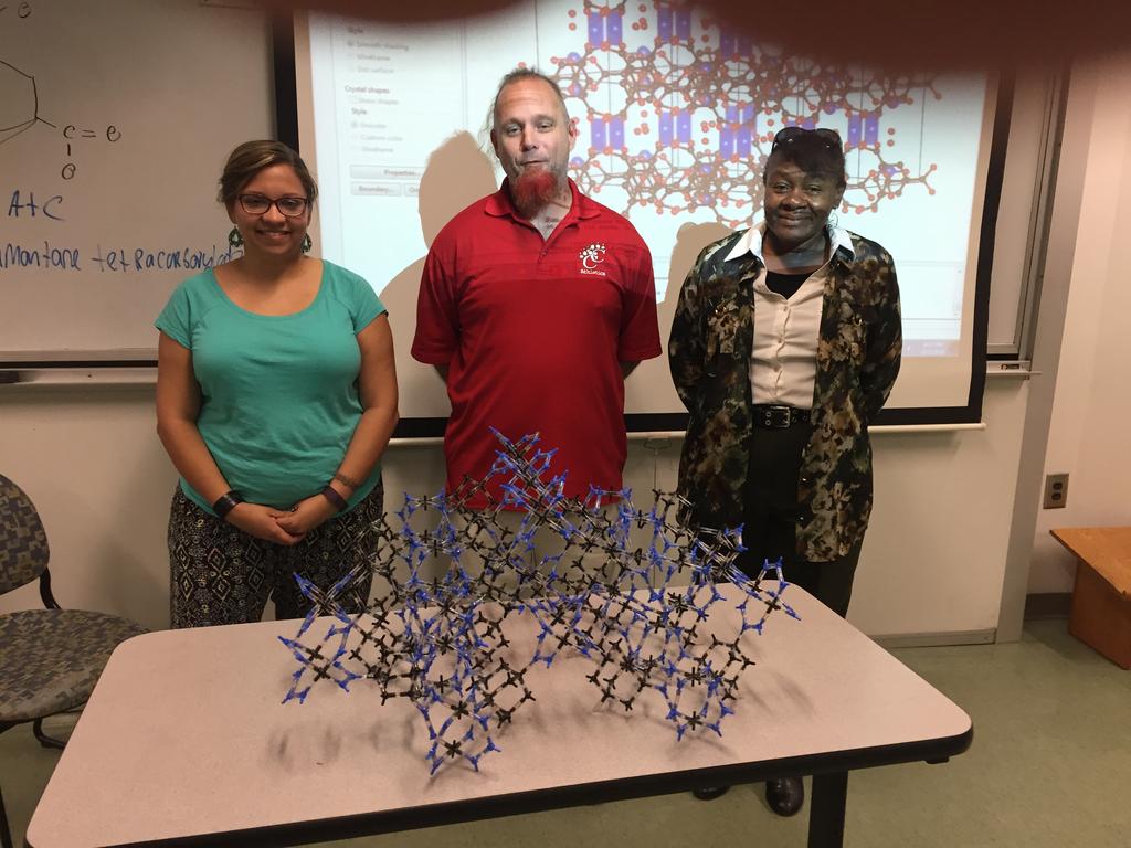 Students build model of a metal-organic framework