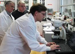 Len Holmes in the Biotech Center Lab