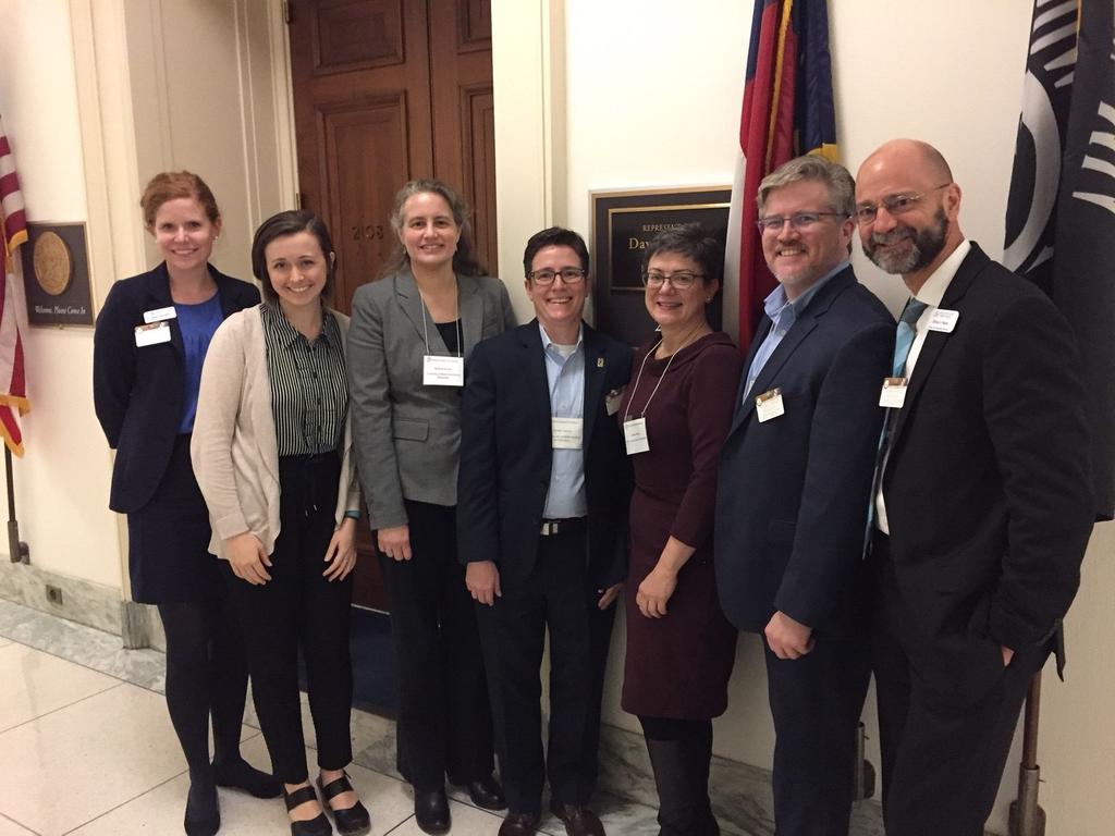Dr. Schaub and NC University faculty at the office of Representative David Price.