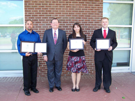 2012 Left to right: Christopher Lowery, Dr. Charles Lillie, Mariela Carter, Johnathan Corbett.  Not pictured: Heidi Dingwell