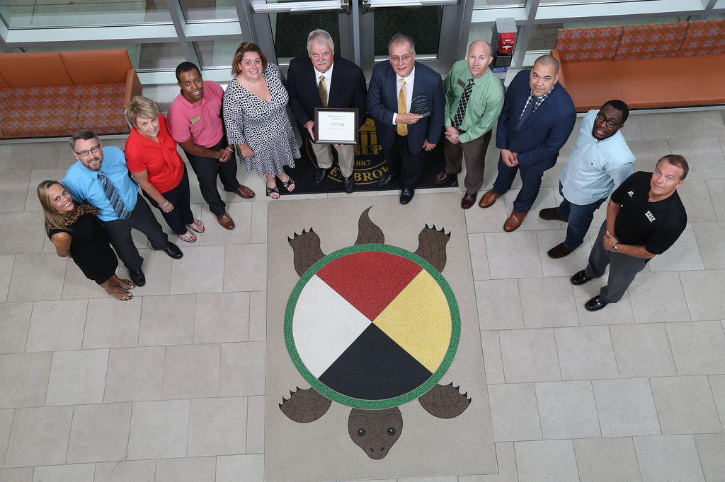 UNC Pembroke received the "Green Business" award by Sustainable Sandhills - 2016