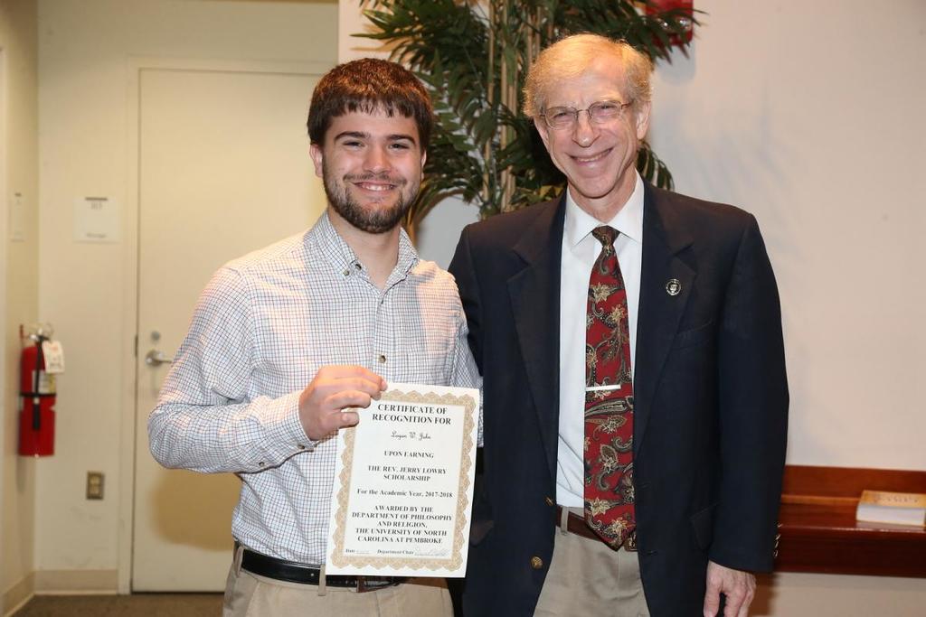 Logan John Receives Departmental Scholarship