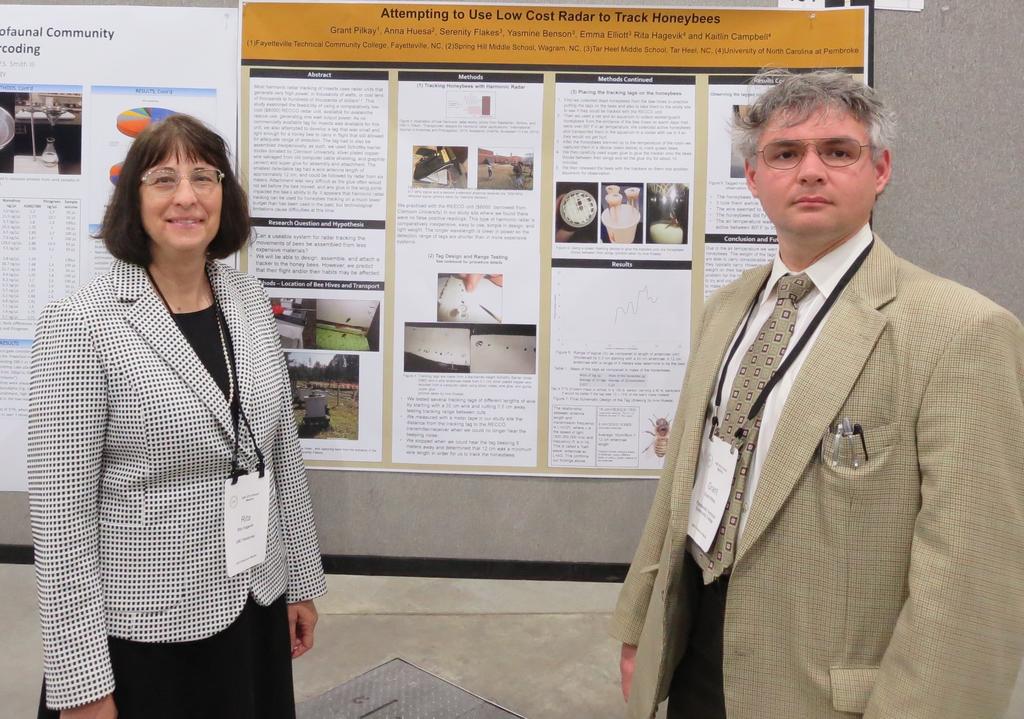 Dr. Rita Hagevik and alumnus Dr. Grant Pilkay presented their research on tracking honeybees