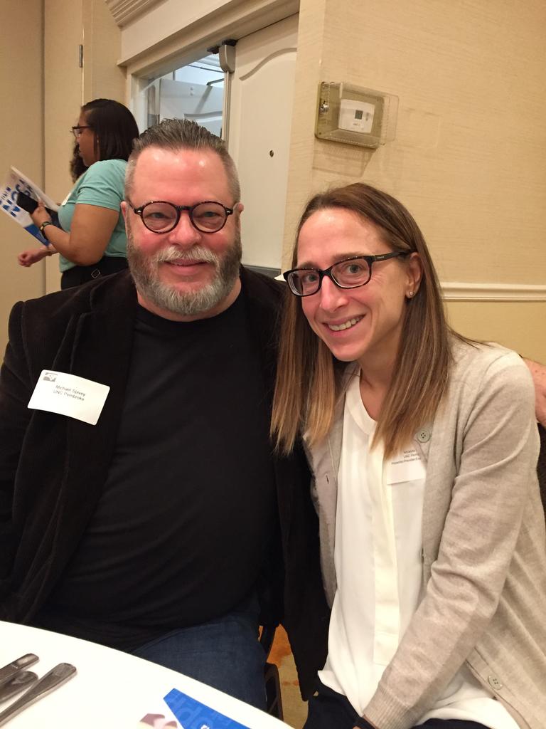 Drs. Michael Spivey (L) and Miranda Reiter (R) at the 2018 NCSA conference