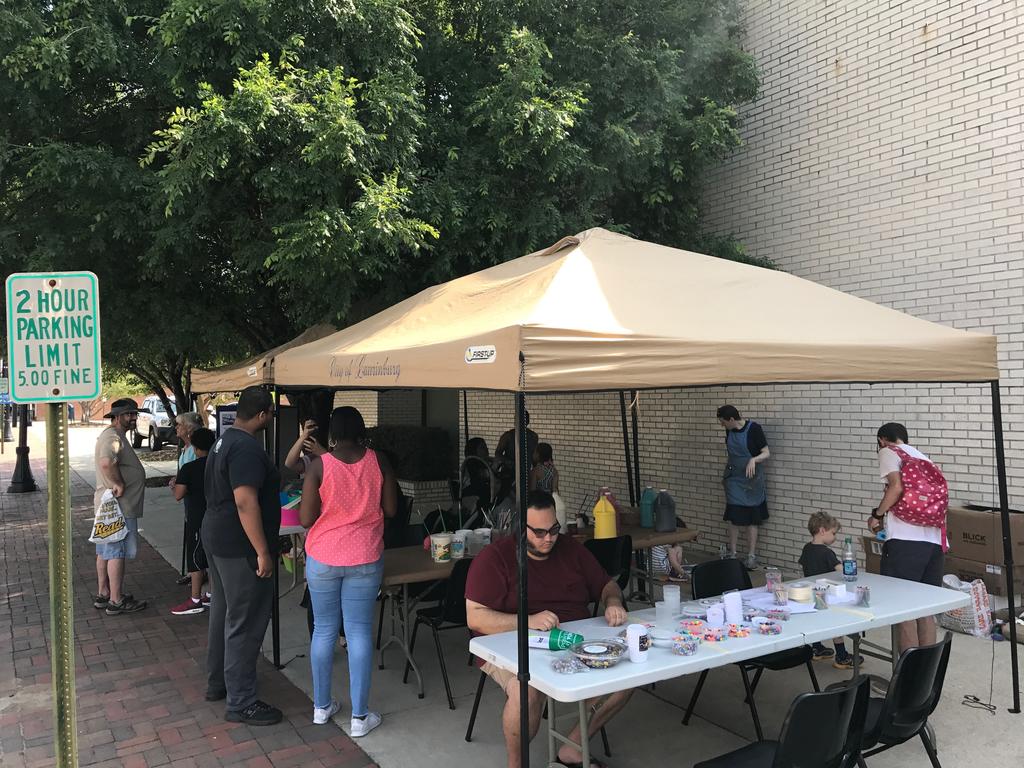 At the Laurinburg Arts Festival the Art Education Club created a bead making, drawing and painting station.
