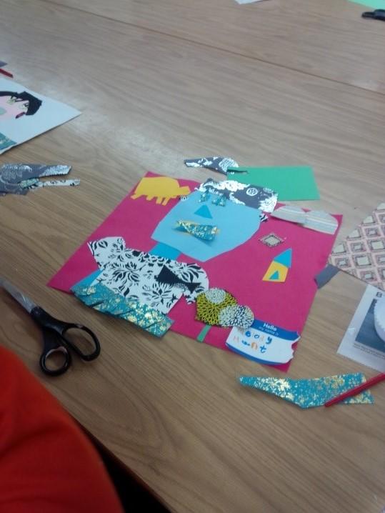 4th grader: How can you create a collage self-portrait?