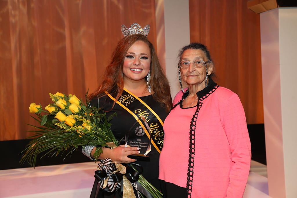 Alaina poses with her grandmother Vera Locklear Malcolm