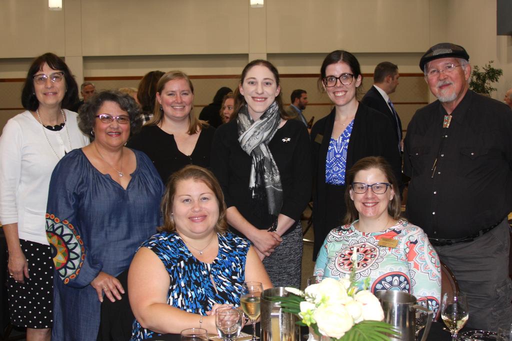 Biology faculty and supporters enjoy the awards banquet