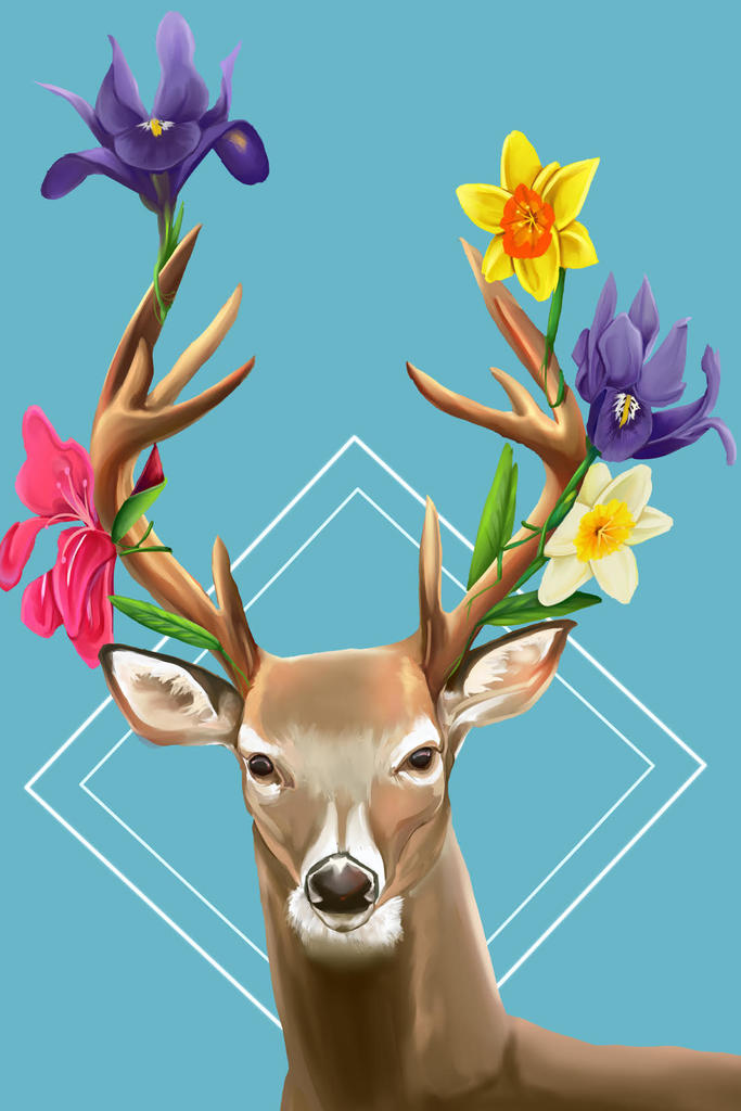 Jaekwon M Parker, "Withering Bloom: Deer," BA 2018