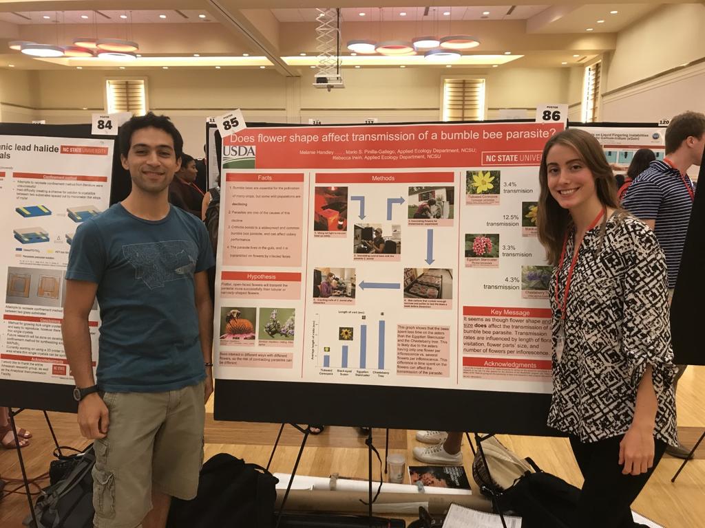 Simon Pinilla-Gallego and Melanie Handley present research poster