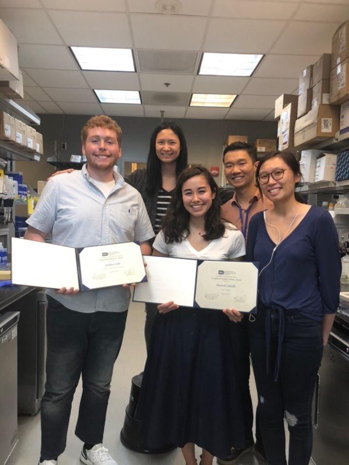 Joshua Cade (far left) and other summer interns at the 2019 NINDS program in Bethesda, Maryland
