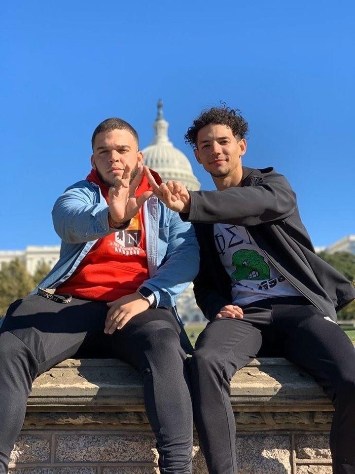 Phi Sigma Nu members Ethan Oxendine (left) and Jorden Revels were part of the UNCP delegation who attended the 10th annual ROADTRIP! Leadership Conference in Washington, DC