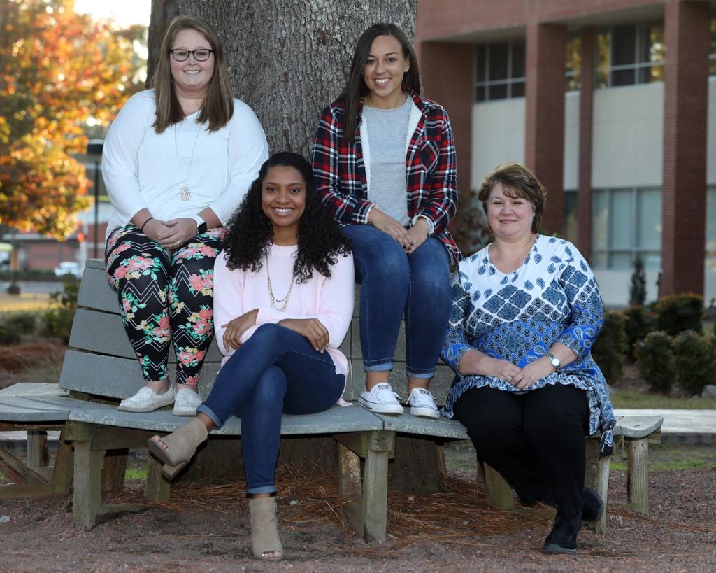 The 2019 Hattie M. Strong Scholars are (back row) Chelsey Cartrette and Meghan Canady. Seated are Dezarae Lehman and Darria Parker