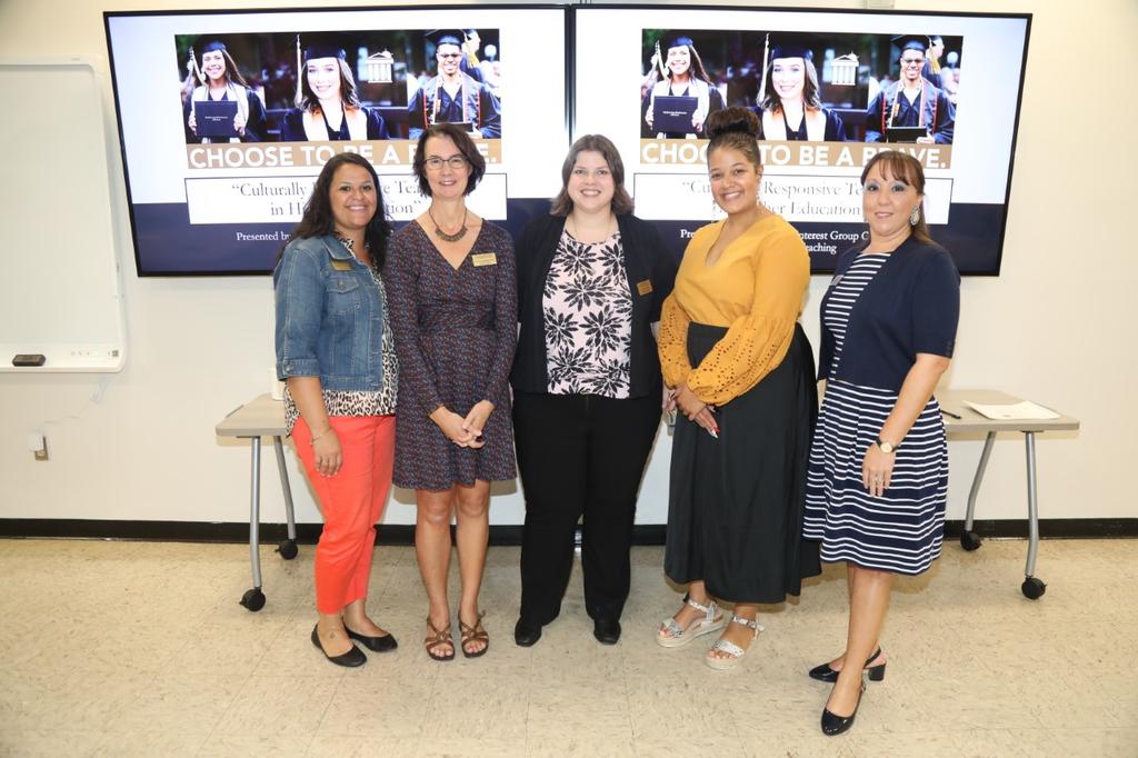 Presenters during the Culturally Responsive Teaching in Higher Education included Drs. Tiffany M. Locklear, Claudia Nicholson, Dana Unger, Leslie A. Locklear and Camille Goins