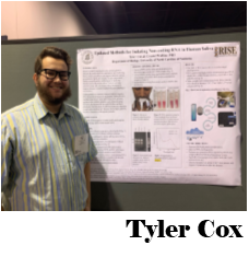 Tyler presenting his poster