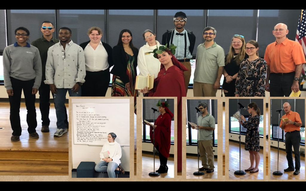 World Languages faculty participate in the Dead Author Night on Oct. 31, 2019.