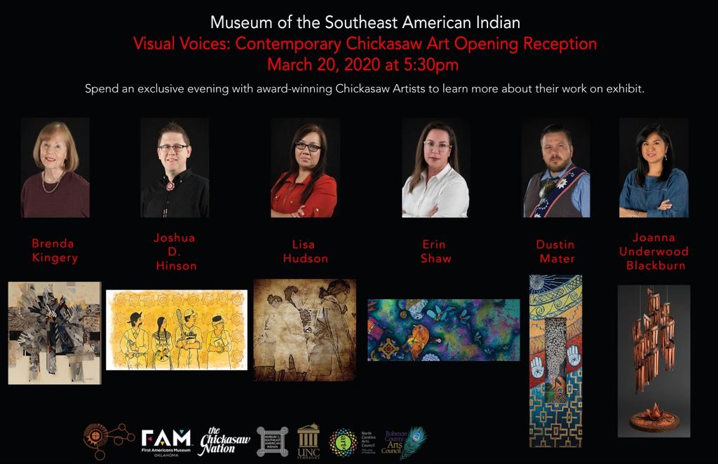 The Museum of the Southeast American Indian presents Visual Voices: Contemporary Chickasaw Art exhibit March 2 to July 31
