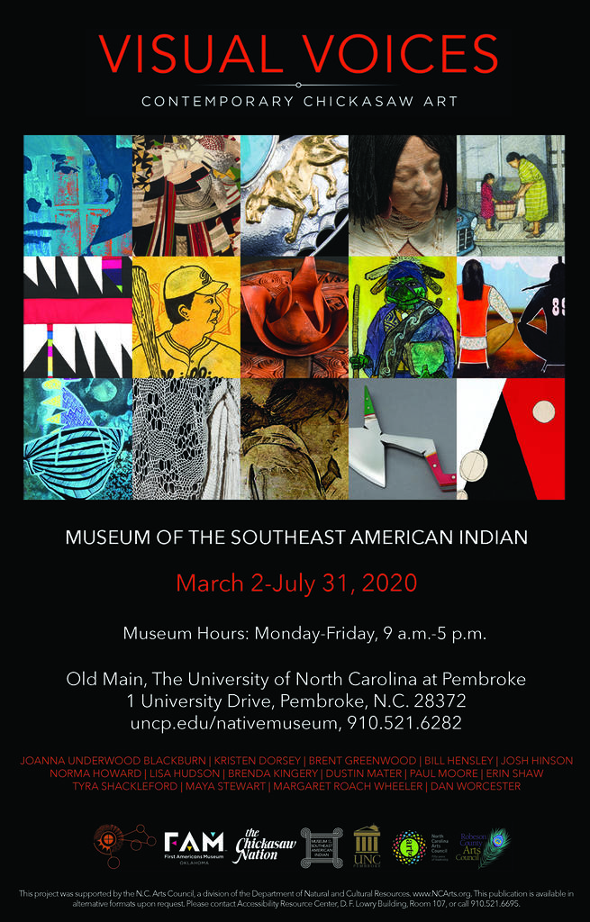 The Museum of the Southeast American Indian presents Visual Voices: Contemporary Chickasaw Art exhibit March 2 to July 31