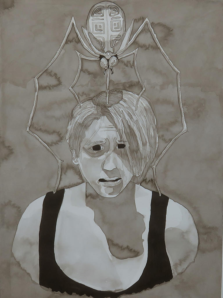 Emily Brown, "Anemia,"  2020,  ink on watercolor paper, 24 x 18  inches